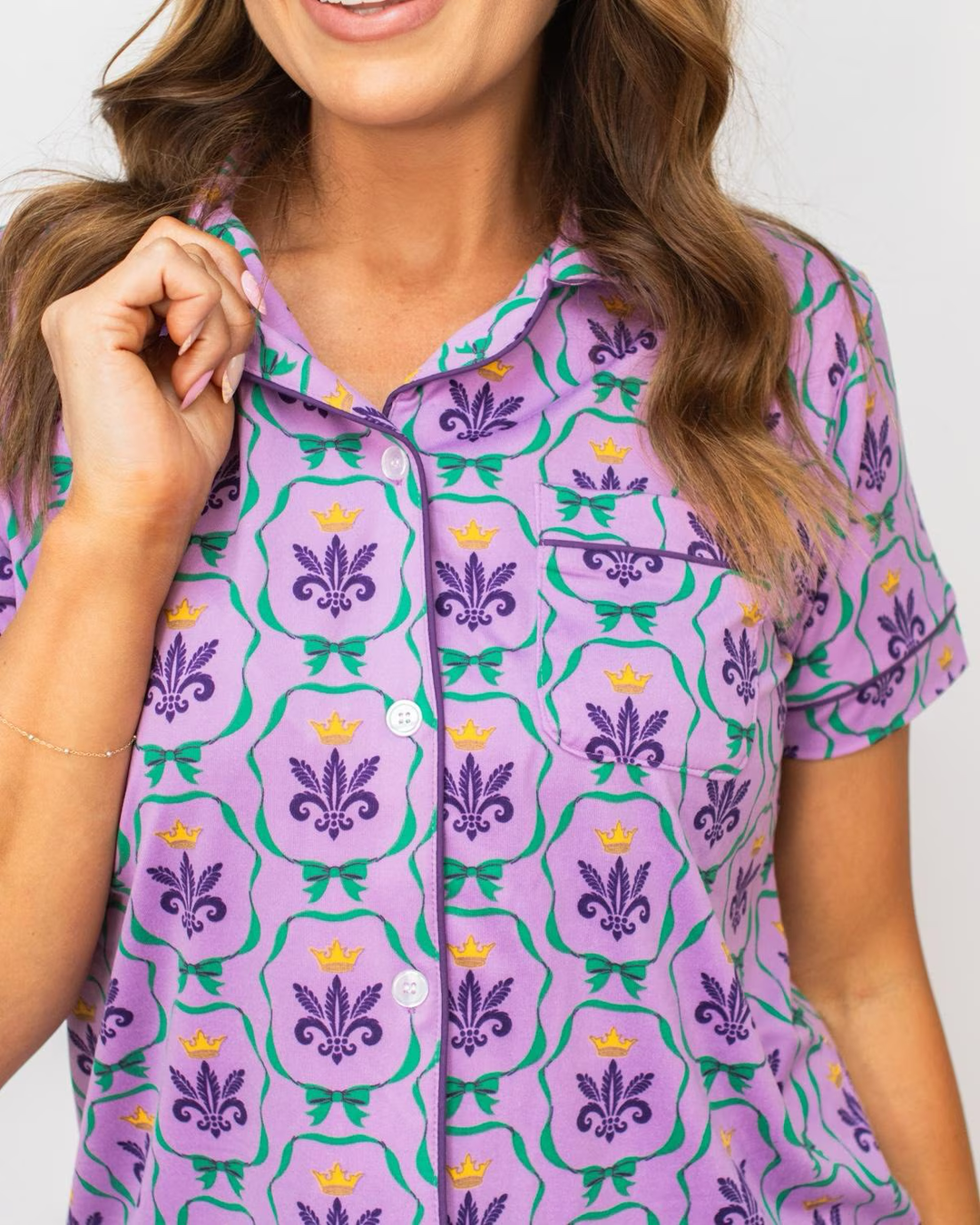 Mardi Bow Pajama Set