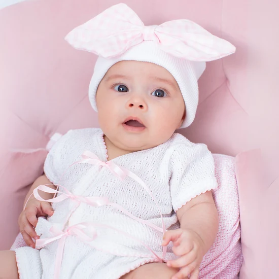 Pink Ribbon Tie Onesie & Built-In Diaper Cover