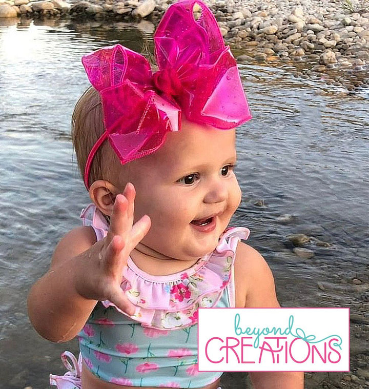 Large Waterproof Bow on Alligator Clip